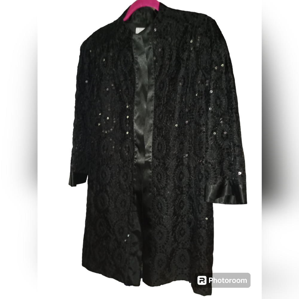 Chico Black Sequence Evening Jacket - image 1